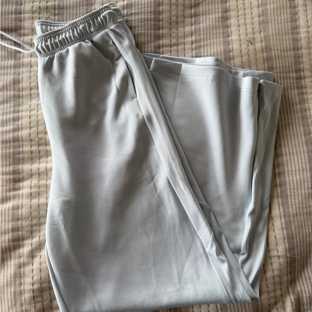 Women’s light blue Adidas wide leg pants